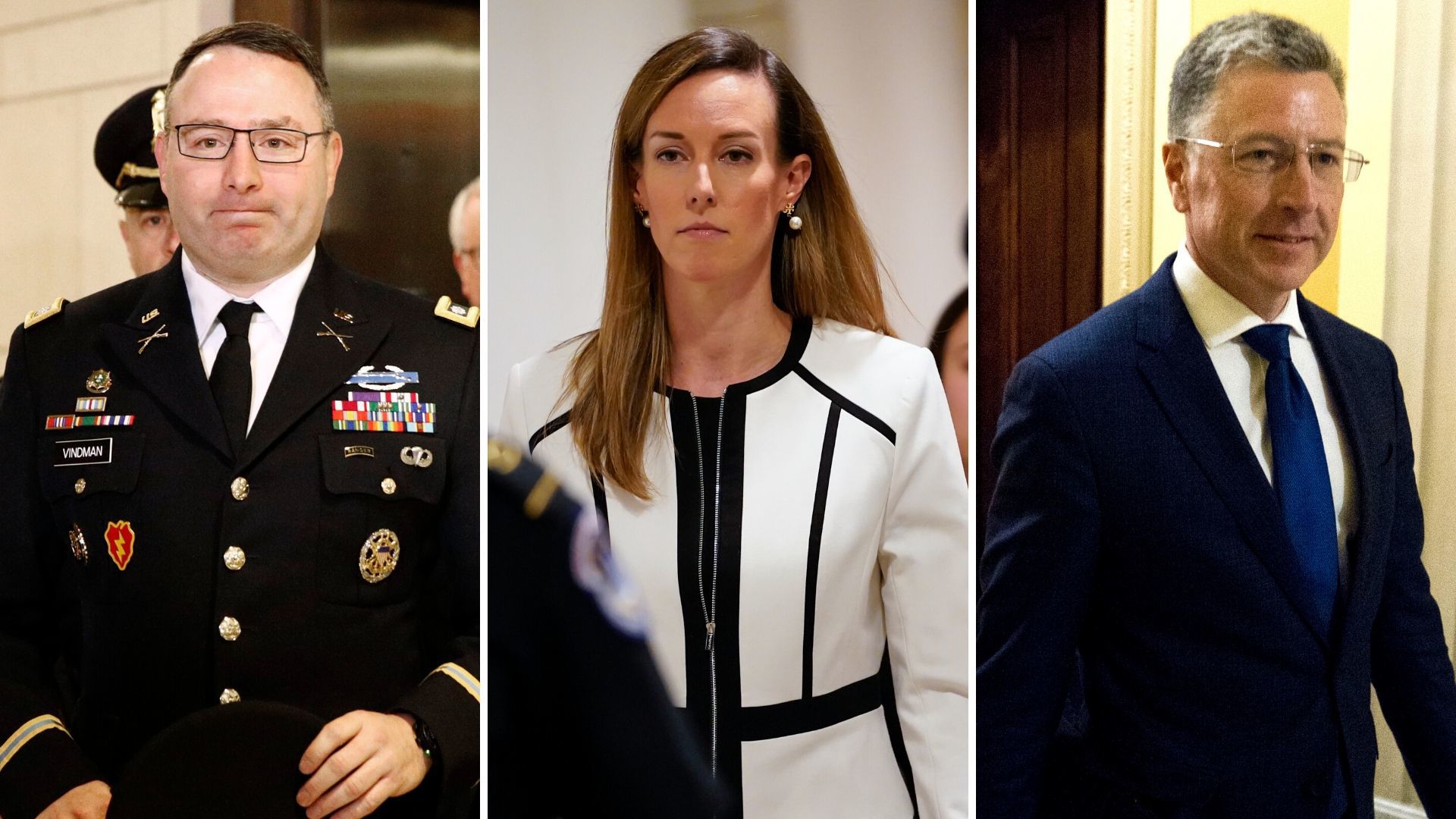 Alexander Vindman, Jennifer Williams and Kurt Volker